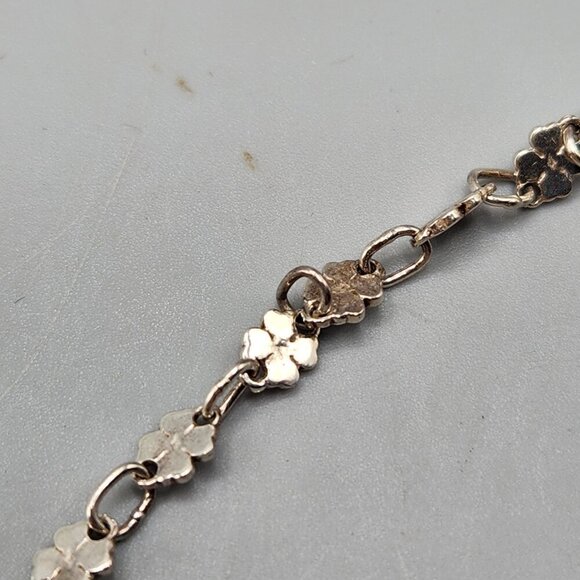 Sterling Silver Four Leaf Clover Child's Chain Bracelet Luck of the Irish - Picture 11 of 11
